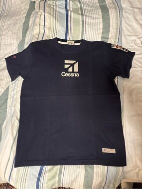 Cessna Navy Logo vintage Red Canoe t shirt